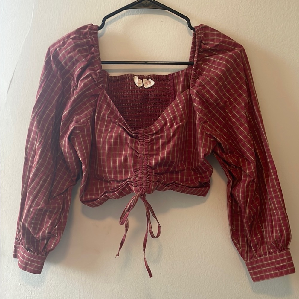 Levi's Plaid Cropped Top